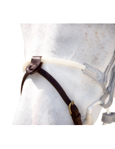 Noseband Dy'on 1/2 Avec Attaches Amovibles Hunter brun 2