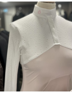 Chemise Cavalleria Toscana Crochet Jersey L/S Competition blanc 2