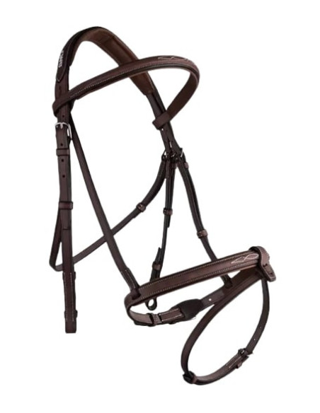 Bridon CWD Doublé 1/2 Rond Muserolle Française Surpiqué