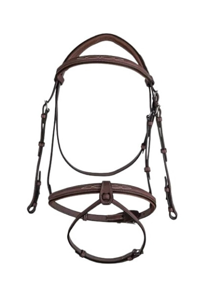 Bridon CWD Doublé 1/2 Rond Muserolle Française Surpiqué
