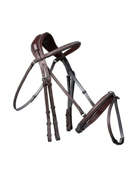 Bride CWD Anatomique Surpiqué Châtaigne