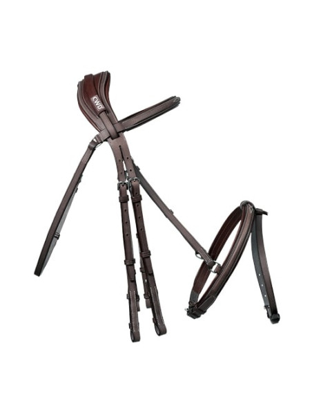 Bride CWD Anatomique Surpiqué Châtaigne