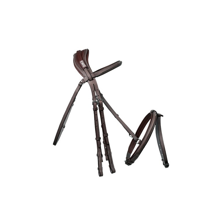 Bride CWD Anatomique Surpiqué Châtaigne