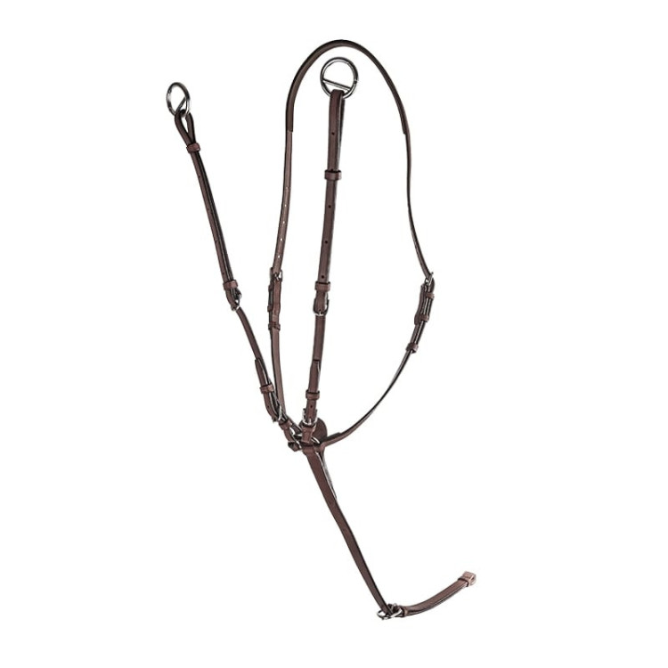 Martingale pour cheval en cuir tanné Derby - La Sellerie de Maé