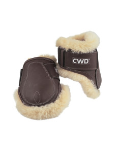 Protège-Boulets CWD Velcro Doublés Mouton Châtaigne