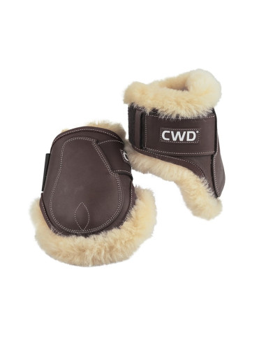 Protège-Boulets CWD Velcro Doublés Mouton Châtaigne