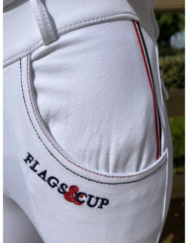 Pantalon Flags & Cup France Homme Edition Limitée blanc