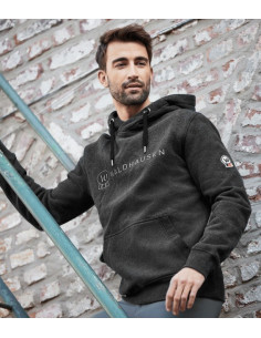 Sweat Waldhausen à Capuche Noir Mélanger