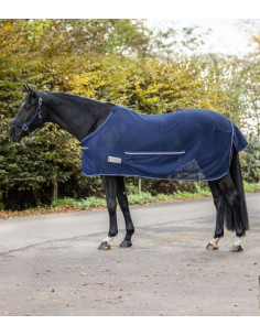 Couverture Waldhausen Anti-mouche Comfort Avec Bavette Ventrale Gris 2