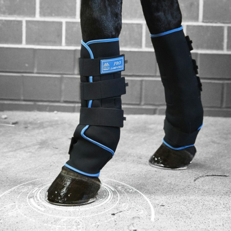 Guêtres De Repos Lami-Cell "Ice Boots" Noir/Bleu