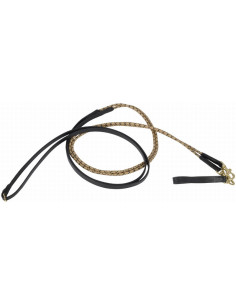 TdeT Leather and Rope Draw Reins