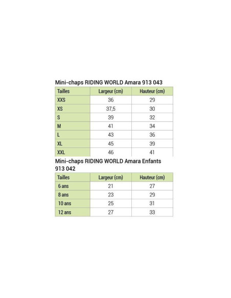 Mini-Chaps Riding World Amara
