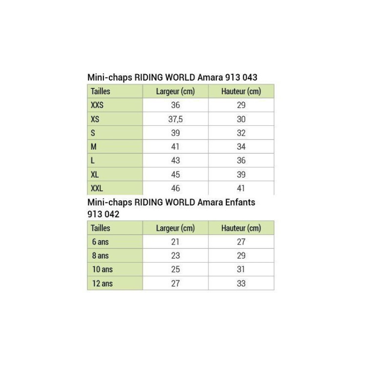 Mini-Chaps Riding World Amara