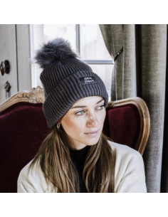 Bonnet Kentucky Pompon noir 2
