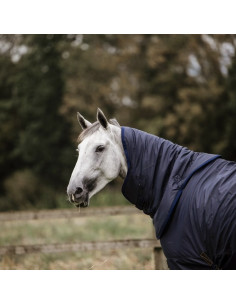 Couvre-cou équitation imperméable Cheval - Allweather 200 noir