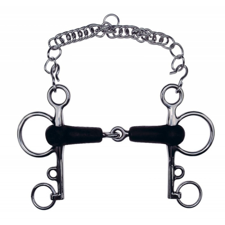 Mors Pelham Feeling En Caoutchouc Simple Brisure