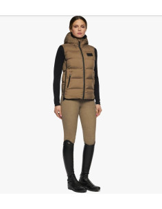 Doudoune Sans Manche Cavalleria Toscana Nylon Quilted Hooded Puffer biscuit