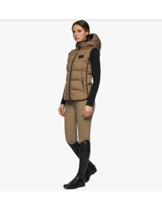 Doudoune Sans Manche Cavalleria Toscana Nylon Quilted Hooded Puffer biscuit 2