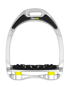 Etriers Flex On Aluminium Incliné UG gris alu élastomères jaune