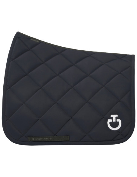 Tapis De Selle Cavalleria Toscana Diamond Quilted Jersey Dressage MARINE
