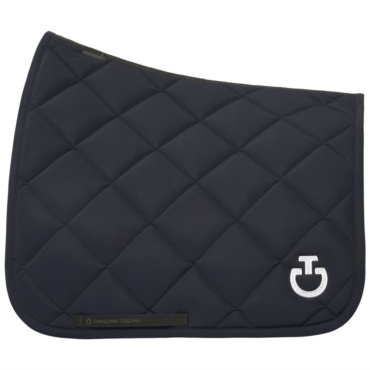 Tapis De Selle Cavalleria Toscana Diamond Quilted Jersey Dressage MARINE