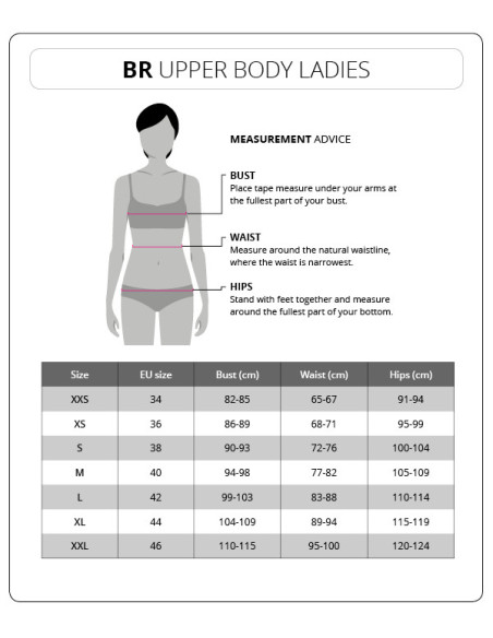 Polo BR Event Manches Longues guide des tailles