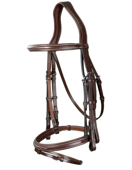 Bride Dy'on Muserolle Combinée US Collection brun