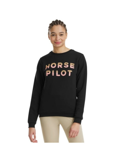 Sweat Horse Pilot Team Femme Noir
