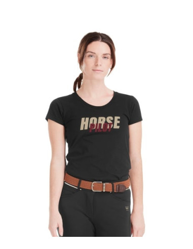 T-shirt Horse Pilot Team Noir
