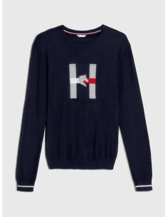 Pull Tommy Equestrian Horse Summer Knit desert sky 2