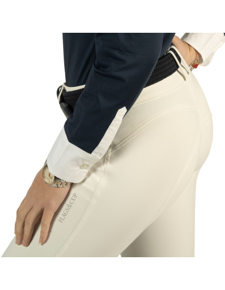 Pantalon Flags & Cup Oleron Blanc