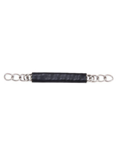 Gourmette Metalab Cuir Noir
