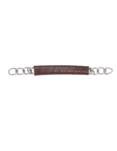 Metalab Leather Curb Chain Brown