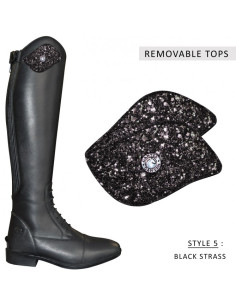 Empiècement Canter Pour Bottes Pratoni Noir strass