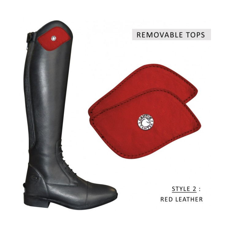 Empiècement Canter Pour Bottes Pratoni Rouge