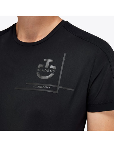 T-Shirt Cavalleria Toscana CT Academy Jersey Mesh Inserts Noir