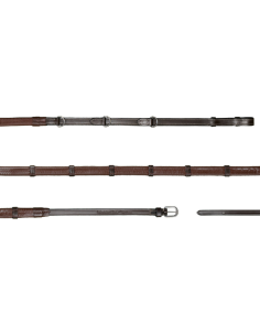 Rênes Howlett Dy'on 3 "D" Caoutchouc 1/2 Avec 7 Arrêtoirs Working marron