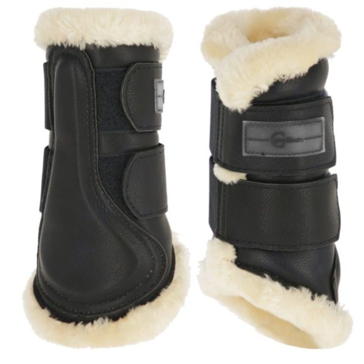 PFIFF Guêtres D'Écurie Souples Avec Inserts Matelassés Noir - Protection Cheval Avant/Arrière