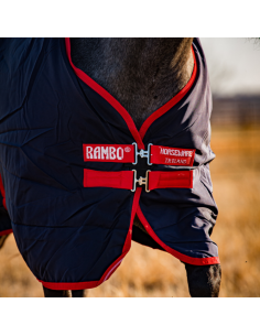 Couverture Horseware Rambo Original 200 grammes marine/rouge 2