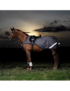 Couvre-reins Horseware Amigo Reflectech Competition sheet gris