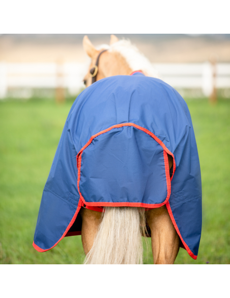 Couverture Horseware Mio Turnout 200grs marine/rouge
