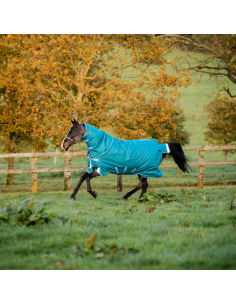 Couverture Horseware Amigo Bravo 12 plus 400grs gris/bleu ciel 2