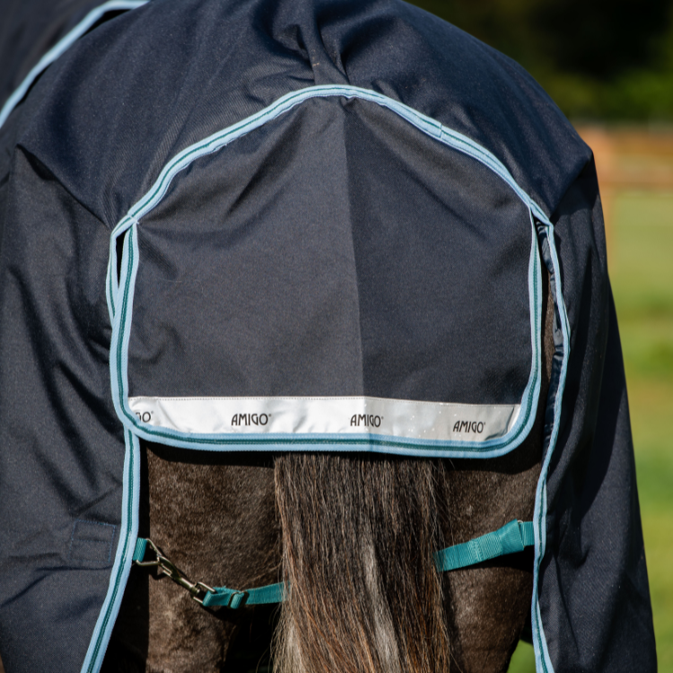 Couverture Horserware Amigo Bravo 12 plus 250grs marine turquoise
