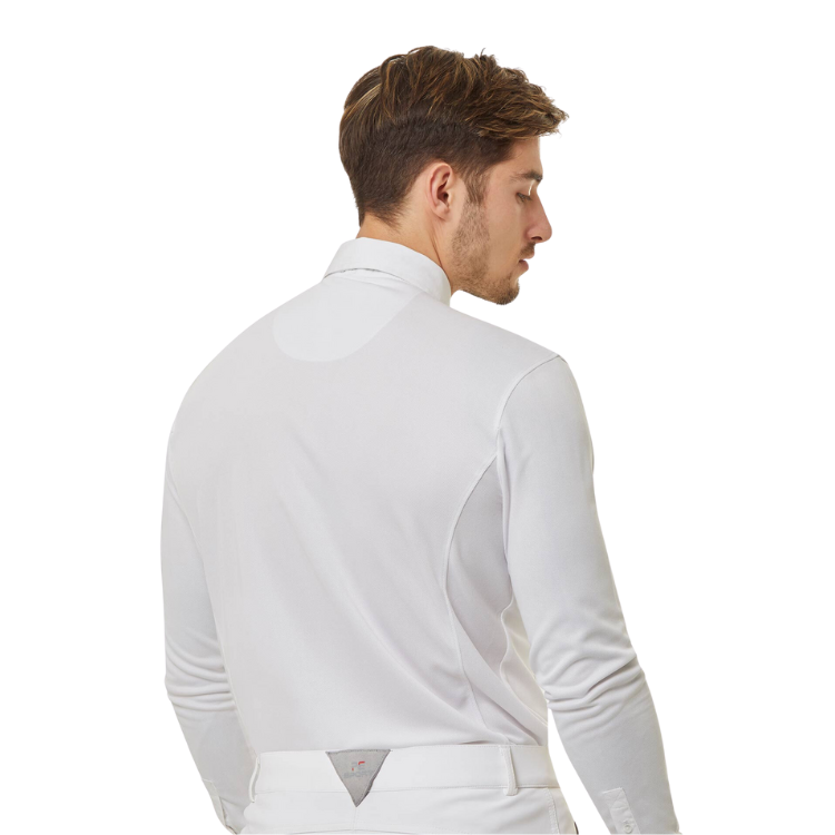 Polo De Concours Premier Equine Long Sleeve Show Shirt Giulio White