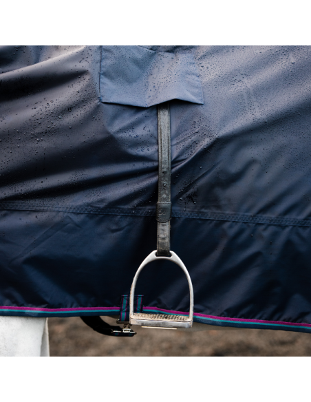 Couverture de pluie Horseware Rambo Mack In A Sack marine/bordeaux