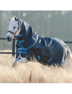 Couverture Horseware Amigo Bravo 12 Plus Pony marine/turquoise 2