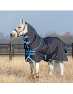 Couverture Horseware Amigo Bravo 12 Plus Pony marine/turquoise