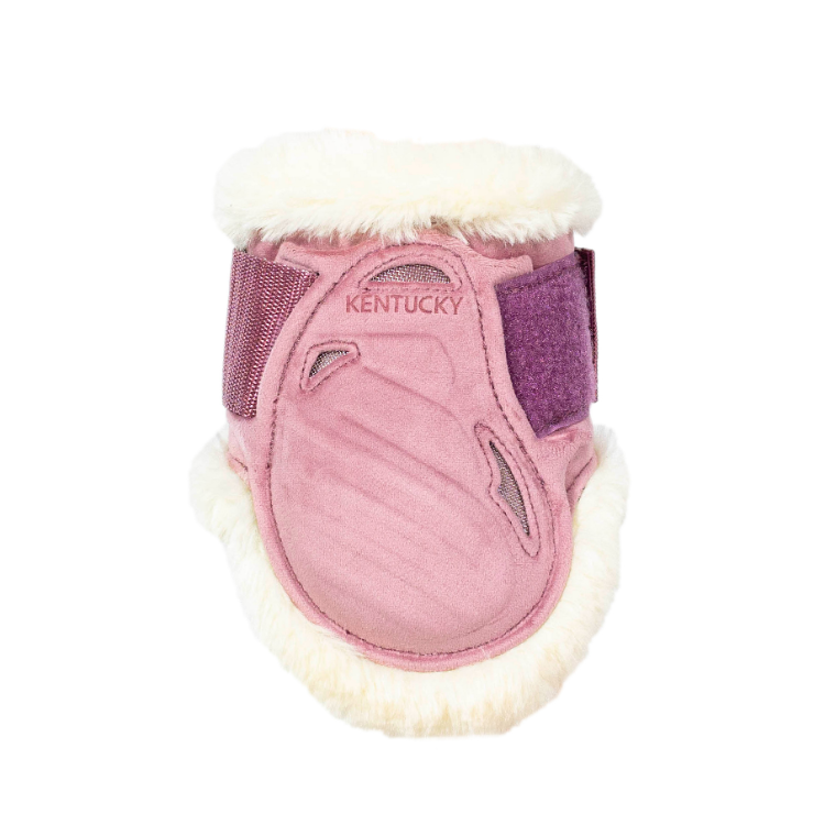 Protège Boulets Velvet Kentucky Mouton Vegan Jeunes Chevaux VIEUX ROSE