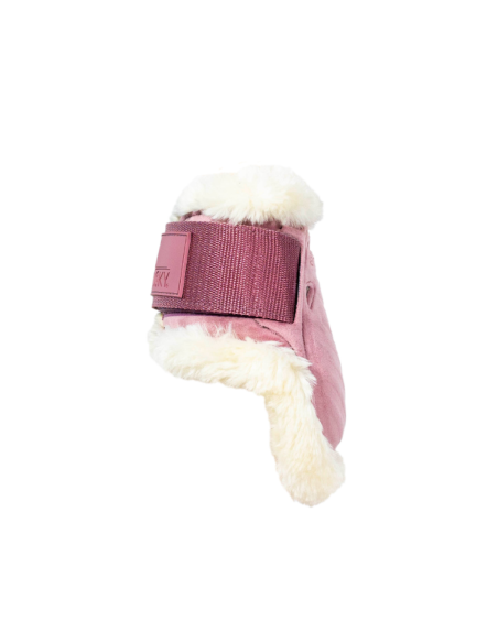 Protège Boulets Velvet Kentucky Mouton Vegan Jeunes Chevaux VIEUX ROSE