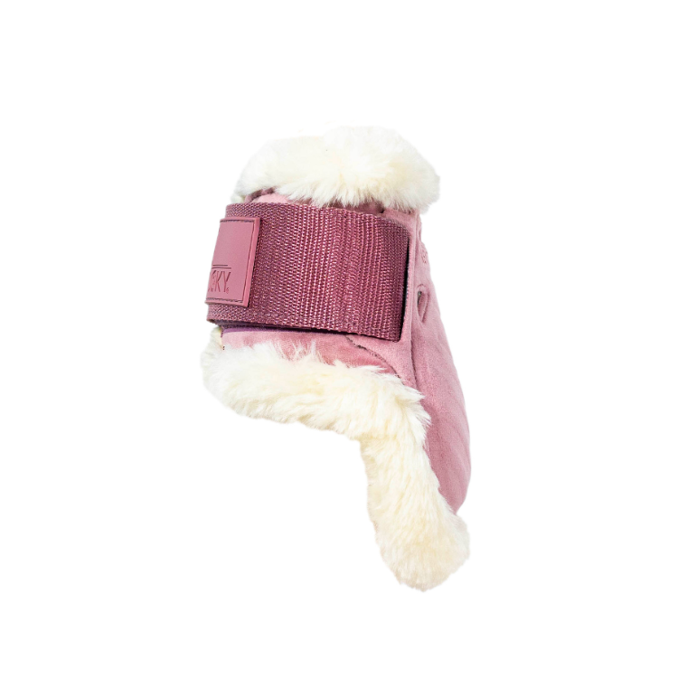 Protège Boulets Velvet Kentucky Mouton Vegan Jeunes Chevaux VIEUX ROSE